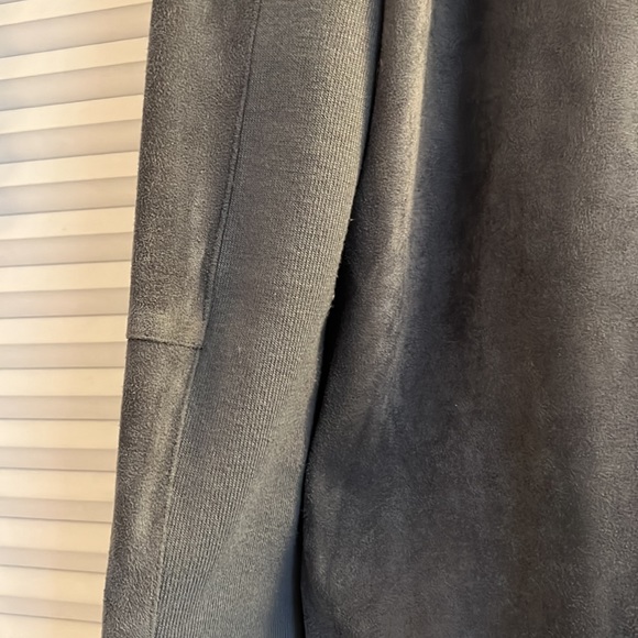 BB DAKOTA Wade Drape Front Faux Suede Gray Jacket, Size M, excellent condition. - Picture 5 of 9